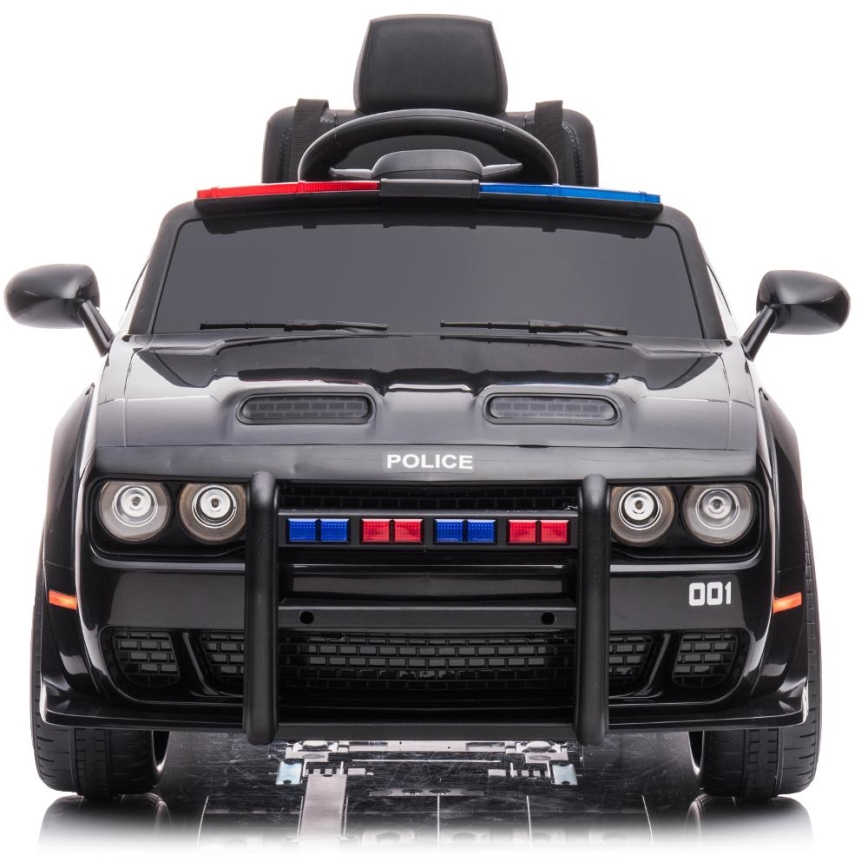 Elektriskais auto Dodge Challenger Policijas automašīna 50W/4500 mAh  melna/balta