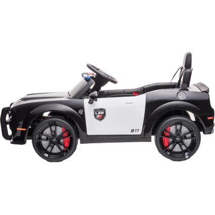 Elektriskais auto Dodge Challenger Policijas automašīna 50W/4500 mAh  melna/balta