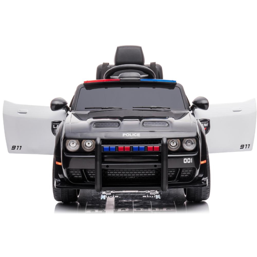 Elektriskais auto Dodge Challenger Policijas automašīna 50W/4500 mAh  melna/balta