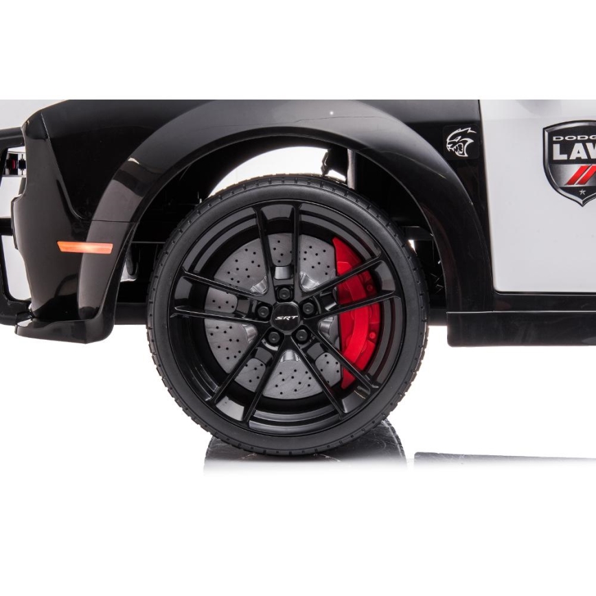 Elektriskais auto Dodge Challenger Policijas automašīna 50W/4500 mAh  melna/balta