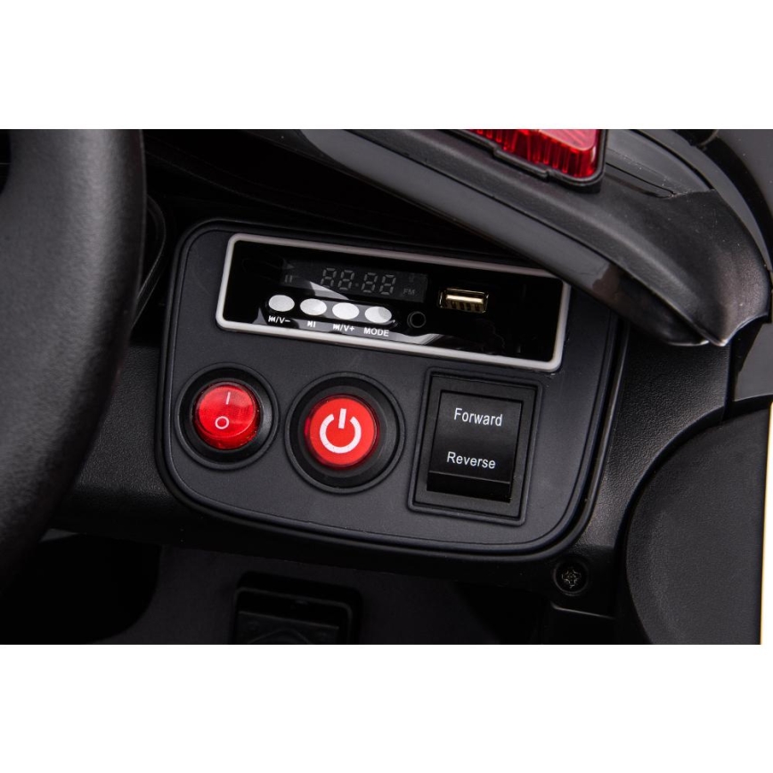 Elektriskais auto Dodge Challenger Policijas automašīna 50W/4500 mAh  melna/balta
