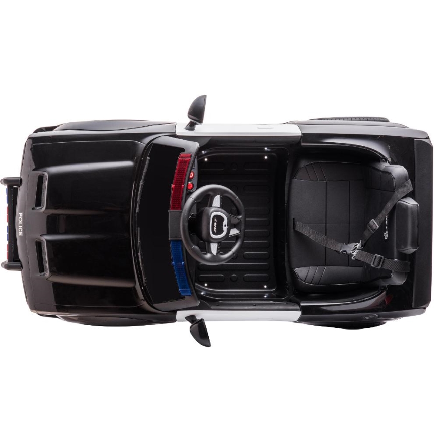 Elektriskā rotaļu mašīna Dodge Challenger Policija 50W/4500 mAh melna/balta