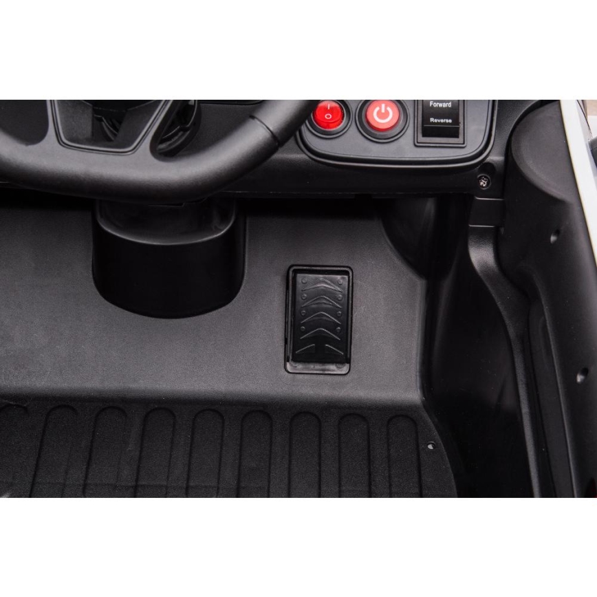 Elektriskā rotaļu mašīna Dodge Challenger Policija 50W/4500 mAh melna/balta