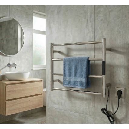 Elektriskais dvieļu žāvētājs 56x37 cm 63W nerūsējošais tērauds