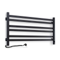 Elektriskais dvieļu žāvētājs ar termostatu AVANGARD 181W 50x90 cm melns kreisais