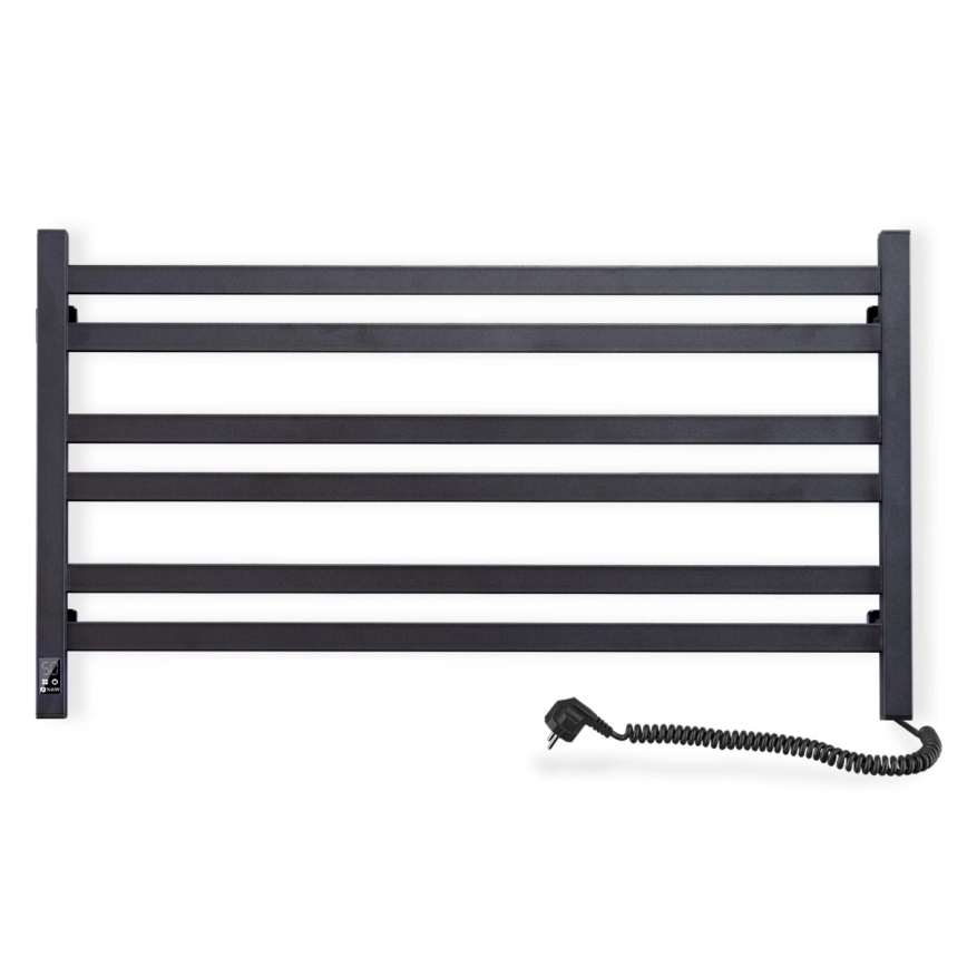 Elektriskais dvieļu žāvētājs ar termostatu AVANGARD 181W 50x90 cm, melns, labais