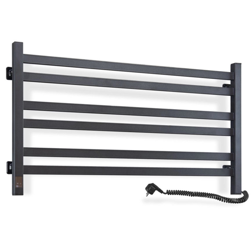 Elektriskais dvieļu žāvētājs ar termostatu AVANGARD 181W 50x90 cm, melns, labais