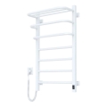 Elektriskais dvieļu žāvētājs ar termostatu FORTIS 155W 80x48 cm balts kreisais