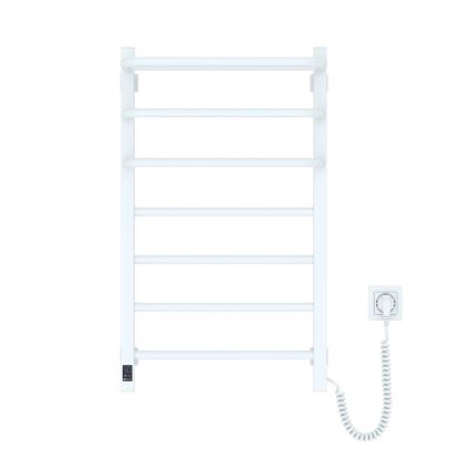 Elektriskais dvieļu žāvētājs ar termostatu FORTIS 155W 80x48 cm, balts, labais