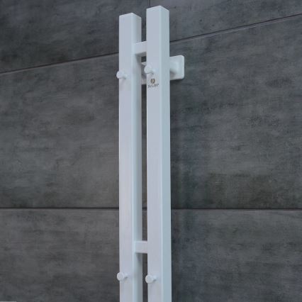 Elektriskais dvieļu žāvētājs ar termostatu SILOUETTE, 106 W, 150 x 9 cm, balts, labais