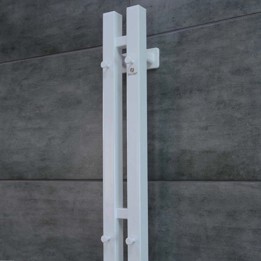 Elektriskais dvieļu žāvētājs ar termostatu SILOUETTE, 106 W, 150 x 9 cm, balts, labais