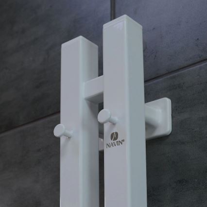 Elektriskais dvieļu žāvētājs ar termostatu SILOUETTE, 106 W, 150 x 9 cm, balts, labais