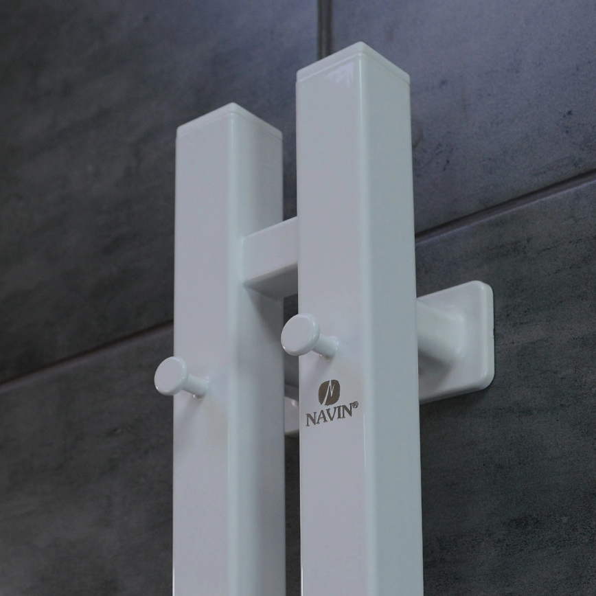 Elektriskais dvieļu žāvētājs ar termostatu SILOUETTE, 106 W, 150 x 9 cm, balts, labais