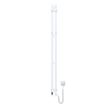 Elektriskais dvieļu žāvētājs ar termostatu SILOUETTE, 106 W, 150 x 9 cm, balts, labais