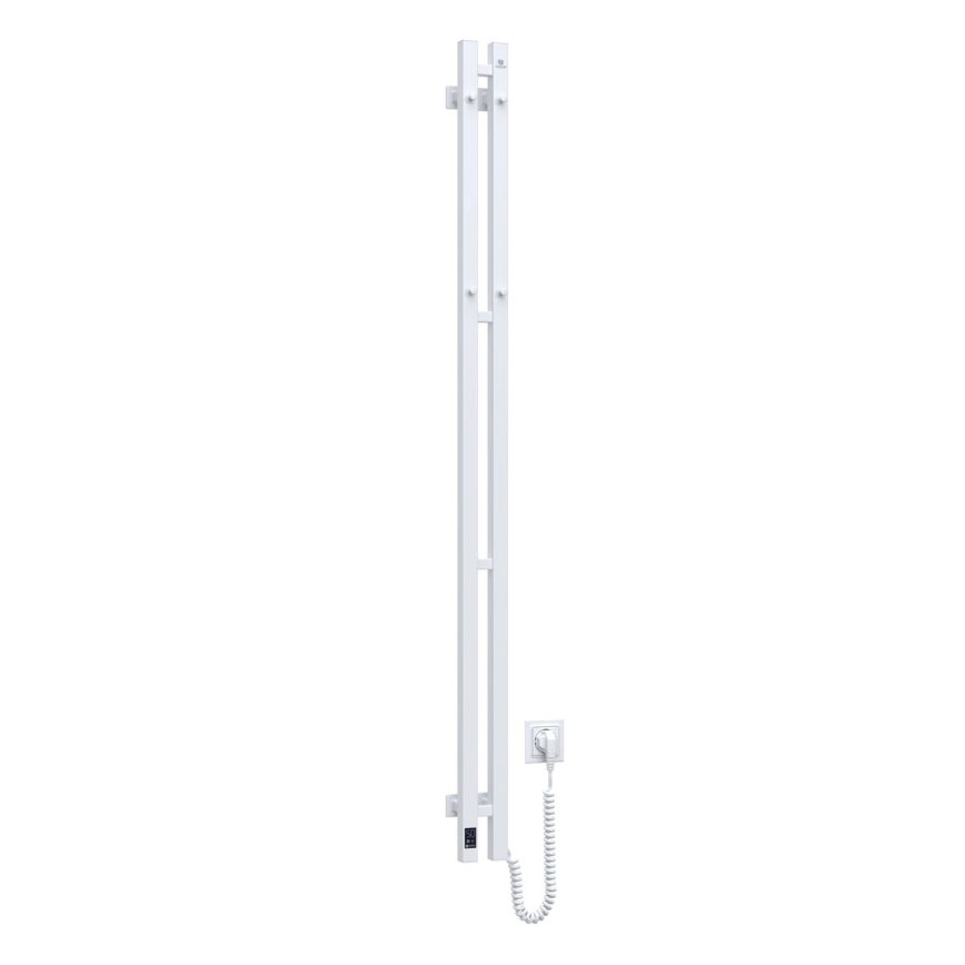 Elektriskais dvieļu žāvētājs ar termostatu SILOUETTE, 106 W, 150 x 9 cm, balts, labais