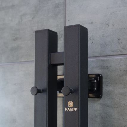 Elektriskais dvieļu žāvētājs ar termostatu SILOUETTE, 106 W, 150 x 9 cm, melns, labais