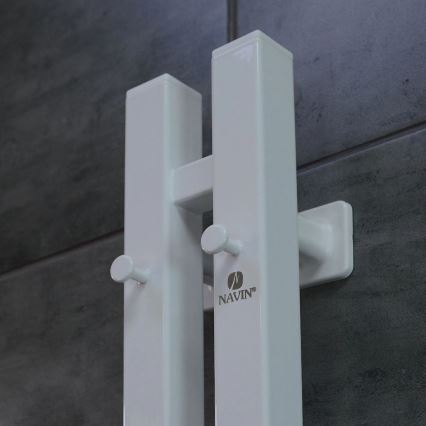 Elektriskais dvieļu žāvētājs ar termostatu SILOUETTE 187W/230V 120,6 cm IP44 balta pa labi leņķa