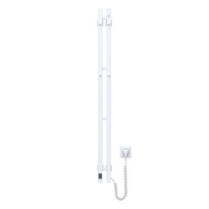 Elektriskais dvieļu žāvētājs ar termostatu SILOUETTE 187W/230V 120,6 cm IP44 balta pa labi leņķa
