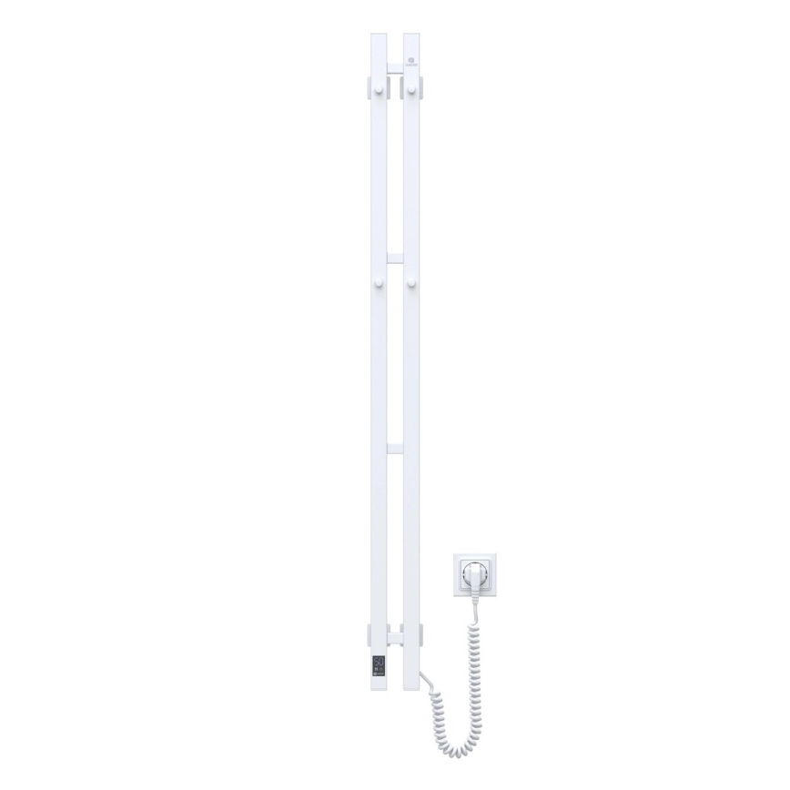 Elektriskais dvieļu žāvētājs ar termostatu SILOUETTE 187W/230V 120,6 cm IP44 balta pa labi leņķa