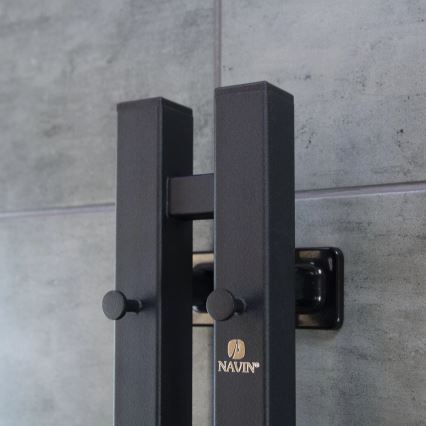 Elektriskais dvieļu žāvētājs ar termostatu SILOUETTE 187W/230V 120,6 cm IP44 melna pa labi leņķa