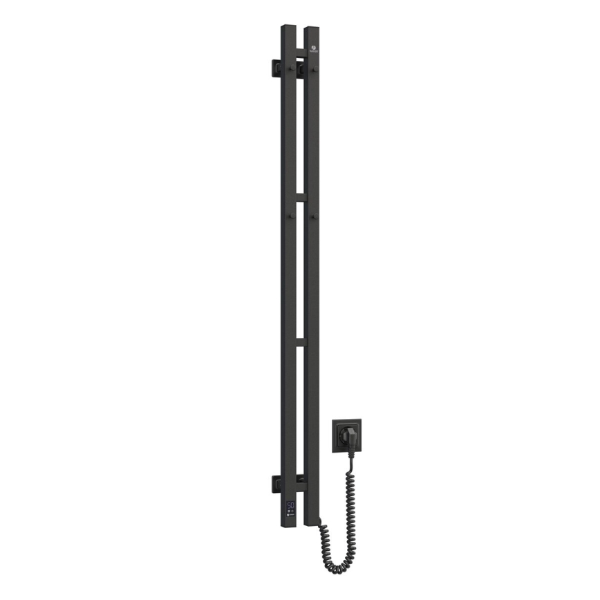 Elektriskais dvieļu žāvētājs ar termostatu SILOUETTE 187W/230V 120,6 cm IP44 melna pa labi leņķa