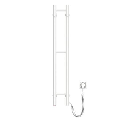 Elektriskais dvieļu žāvētājs SILOUETTE 187W/230V 101,1 cm IP44 balta pa labi apaļa