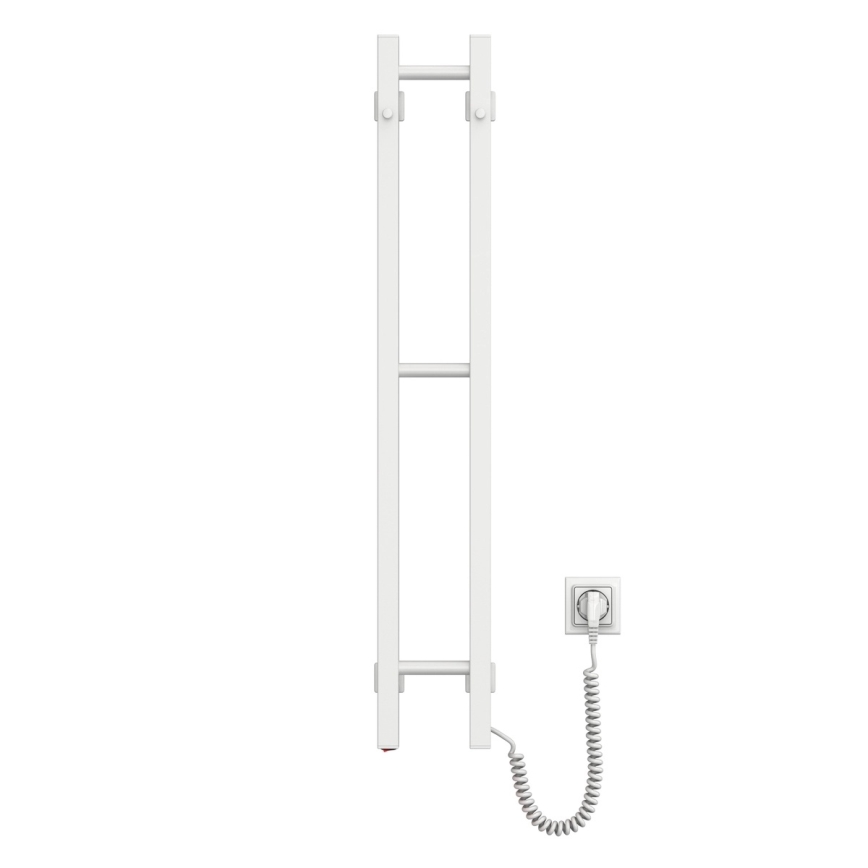 Elektriskais dvieļu žāvētājs SILOUETTE 187W/230V 101,1 cm IP44, balts, labais, kvadrātveida