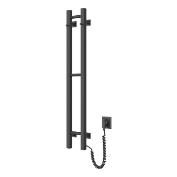 Elektriskais dvieļu žāvētājs SILOUETTE 187W/230V 101,1 cm IP44 melna pa labi leņķa