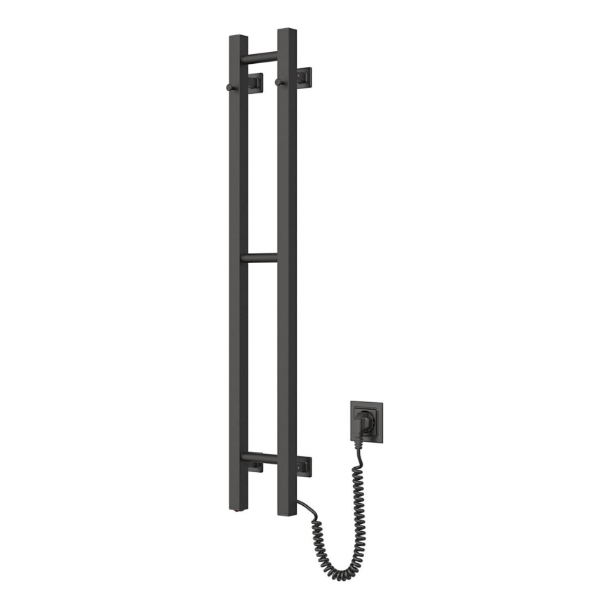Elektriskais dvieļu žāvētājs SILOUETTE 187W/230V 101,1 cm IP44 melna pa labi leņķa