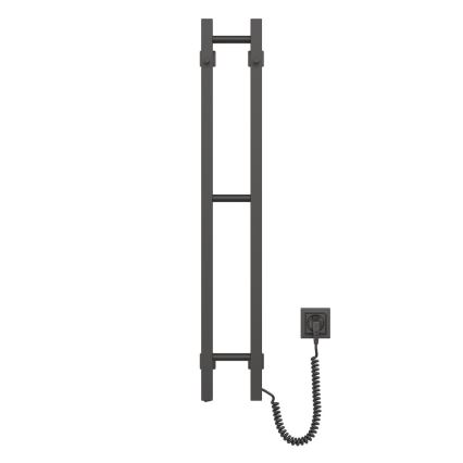 Elektriskais dvieļu žāvētājs SILOUETTE 187W/230V 101,1 cm IP44 melna pa labi leņķa