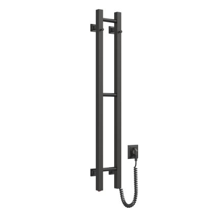 Elektriskais dvieļu žāvētājs SILOUETTE 187W/230V 101,1 cm IP44 melna pa labi leņķa