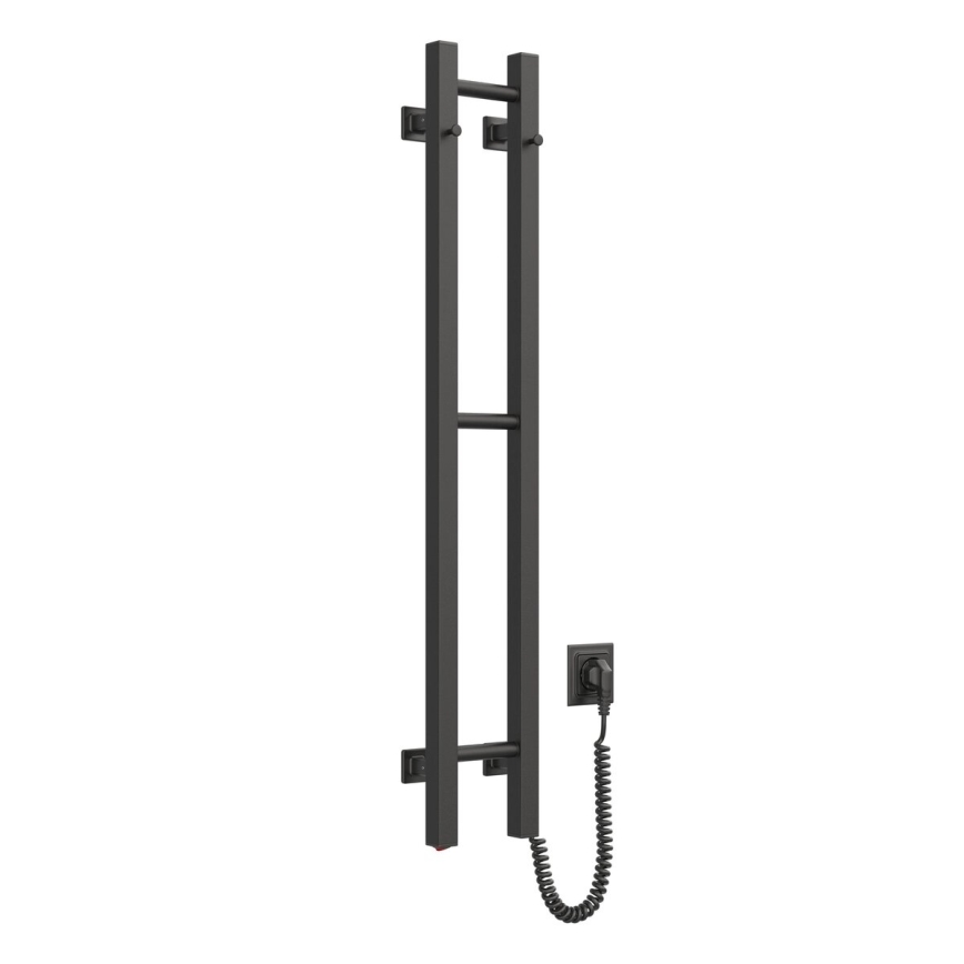 Elektriskais dvieļu žāvētājs SILOUETTE 187W/230V 101,1 cm IP44 melna pa labi leņķa