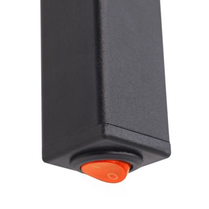 Elektriskais dvieļu žāvētājs SILOUETTE 187W/230V 101,1 cm IP44 melna pa labi leņķa