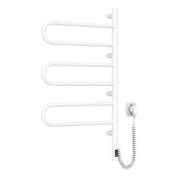 Elektriskais grozāmais dvieļu žāvētājs ar termostatu FOUETTE 100 W 80x49 cm balts