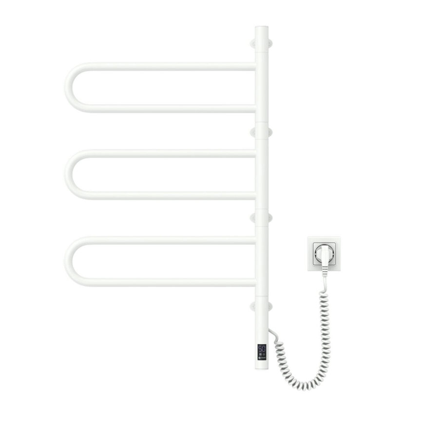 Elektriskais grozāmais dvieļu žāvētājs ar termostatu FOUETTE 100 W 80x49 cm balts