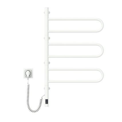 Elektriskais grozāmais dvieļu žāvētājs ar termostatu FOUETTE 100 W 80x49 cm balts
