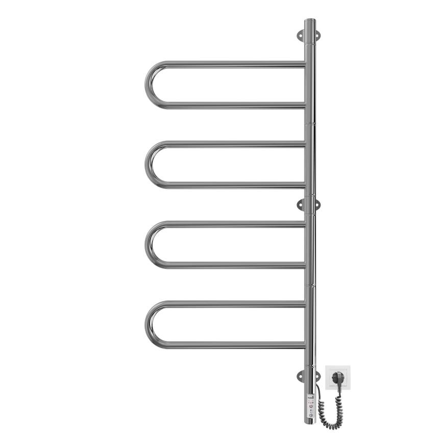 Elektriskais rotējošais dvieļu žāvētājs TRISTAR 105W/230V 102,5x44,5cm IP44 nerūsējošais tērauds/spīdīgs hroms