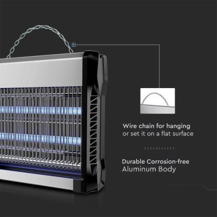 Elektriskais kukaiņu slazds 2x10W/230V 80 m²