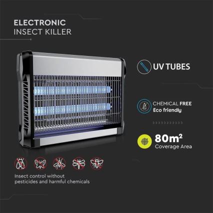 Elektriskais kukaiņu slazds 2x10W/230V 80 m²