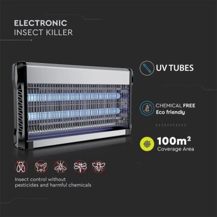 Elektriskais kukaiņu slazds 2x15W/230V 100m2