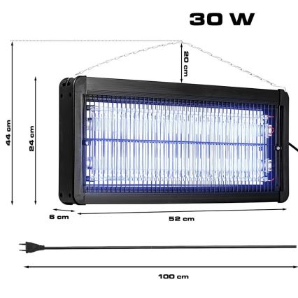 Elektriskais kukaiņu slazds 2x15W/230V 120 m²