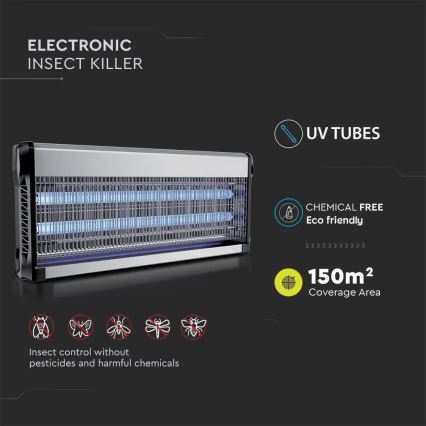 Elektriskais kukaiņu slazds 2x20W/230V 150 m²