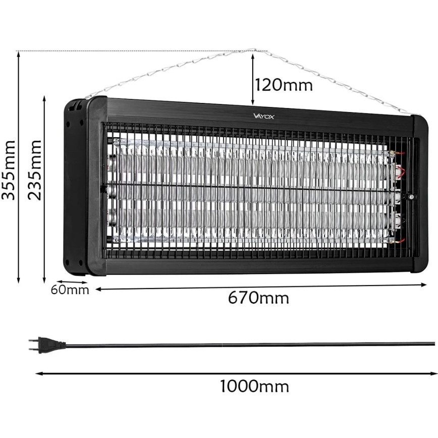 Elektriskais kukaiņu slazds 3x20W/230V 200 m2