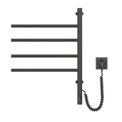 Elektriskais pagriežamais dvieļu žāvētājs ar termostatu ARABESQUE 60W 65x49 cm melns