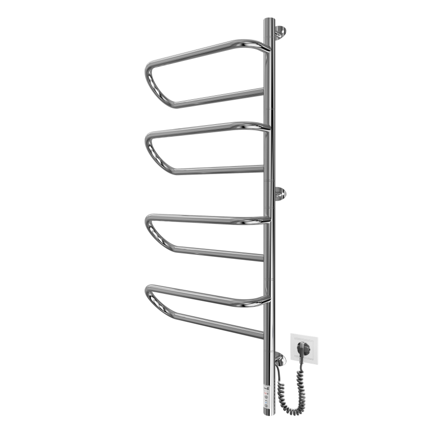 Elektriskais grozāmais dvieļu žāvētājs ELECTRA, 120W/230V, 102,5x44,5 cm, nerūsējošais tērauds/hrom, labais