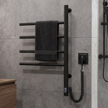 Elektriskais rotējošais dvieļu žāvētājs ar termostatu ARABESQUE 60W 65x49 cm melns