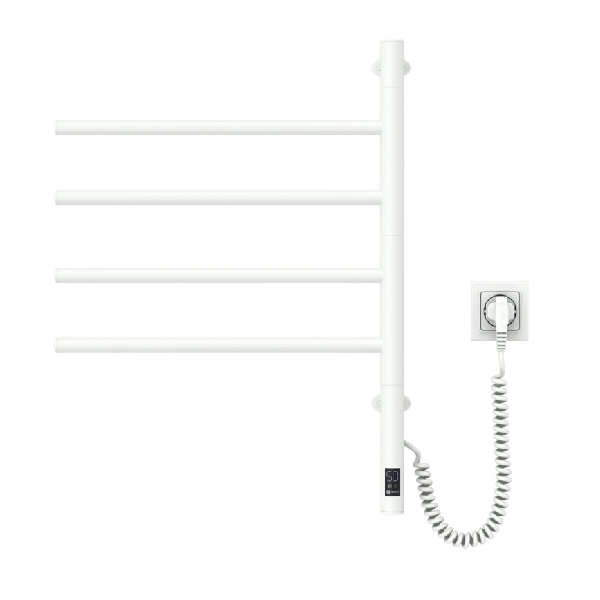 Elektriskais rotējošais dvieļu žāvētājs ar termostatu ARABESQUE 150W/230V 64,6 cm IP44 balts