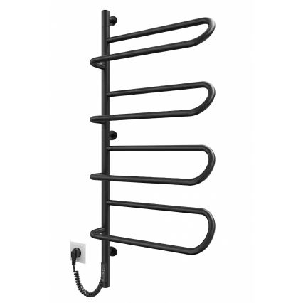 Elektrisks pagriežams dvieļu žāvētājs ELECTRA 120W/230V 102,5x47,5 cm, nerūsējošais tērauds/melns, kreisā versija