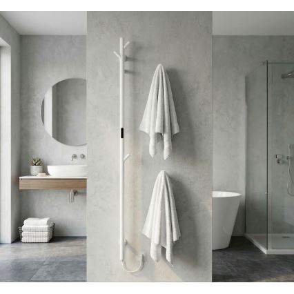 Elektriskais stienveida dvieļu žāvētājs, 172 cm, 46 W, balts