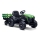 Elektriskais traktors ar piekabi 2x30W/7000 mAh melna/zaļa + tālvadības pults